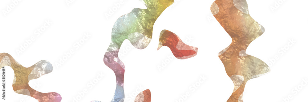 Poster abstract modern shaped figure background element with surface texture and tan, rosy brown and beige colors on white background