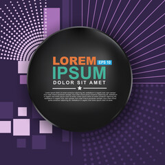 Abstract circle geometric pattern design and background for element design