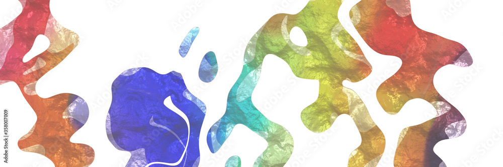Poster creative modern shaped figure background element with surface texture and peru, slate blue and slate