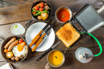 アウトドア料理　Camp food to enjoy outdoors