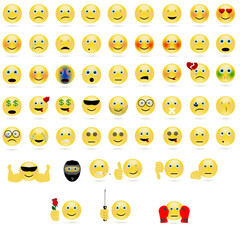 Vector eps10 emotional face icons