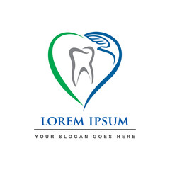 dental care logo, tooth logo vector