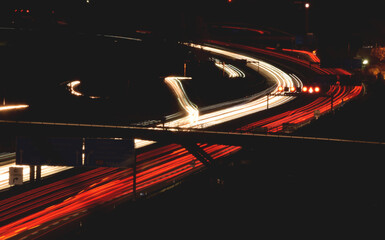 Autobahn bei Nacht