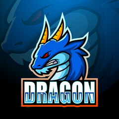 Dragon mascot esport logo design