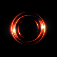 Abstract glowing circles. Bright and brilliant halo. Light optical effect. Vector illustration