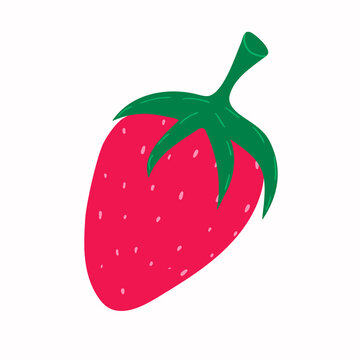 Strawberry icon. Vector clipart. Isolated illustration on white background.
