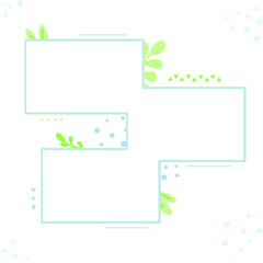 Three backgrounds decorated with ornaments and plants. Empty space for ads, advertisements, pictures.