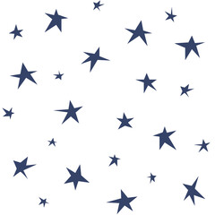 Seamless pattern with hand-drawn stars. Black and white background. Minimalistic style