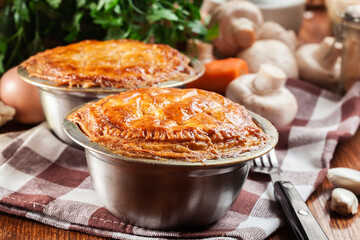 Fresh beef stew pie