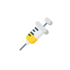 syringe icon in flat style. vector illustration for graphic design, website, UI isolated on white background. EPS 10