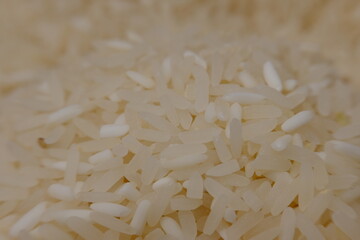close up of white rice