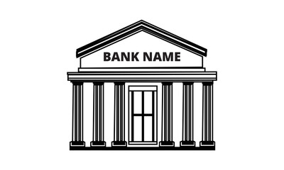 Bank Logo, Icon, Illustration for your business.Money logo, Icon, Illustration.