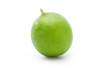 Fresh lime on white ground.