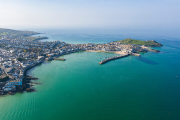 Naklejka na ściany i meble Aerial photograph of St Ives, Cornwall, England