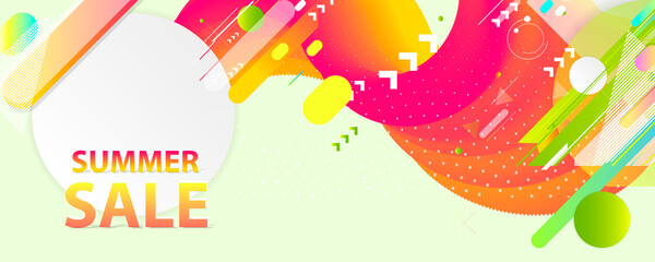 Sale summer backgrounds colorful 3d holiday vector Illustration graphic design poster flyer leaflet party