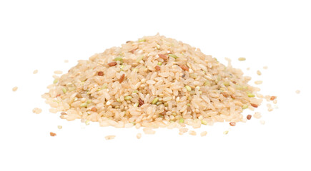 rice in a wooden bowl