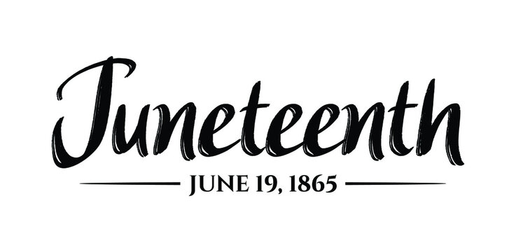 Juneteenth Freedom Day. June 19, 1865. Design of Banner and Flag. Vector logo Illustration.