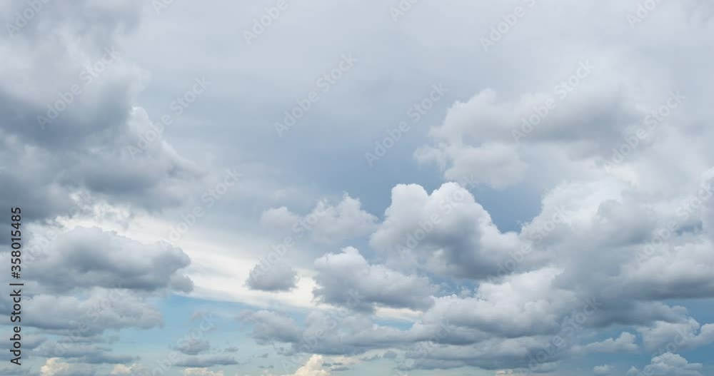 Canvas Prints white clouds sky time lapse. slow moving clouds . timelapse 4k.
