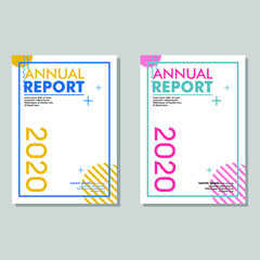 annual report / year book cover design illustration with isolated vector