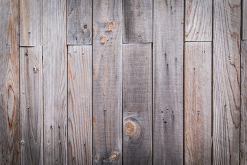 Above view of brown panel wooden texture background. Old striped wood lumber wall. Vintage board floor natural pattern. The surface of the table plank teak. Top view