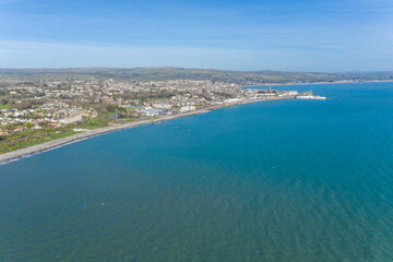 Fototapeta premium Aerial photograph of Newlyn, Penzance, Cornwall, England, United Kingdom