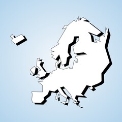 Europe geometric vector map