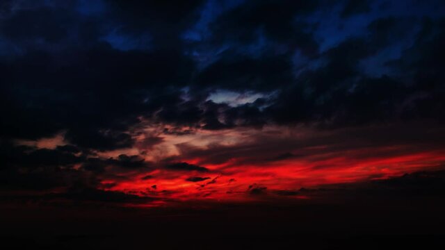 dark clouds shrouded in a bolt of lightning