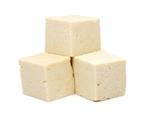 White Tofu  on the White background