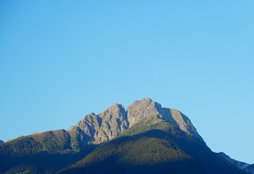 Beautiful shot of rocky mountains in  Peak Ifinger