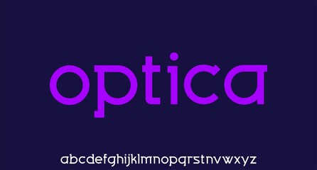 optica,modern geometric lowercase font