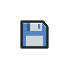 Diskette Floppy Disk Save Icon Flat Illustration Logo Vector
