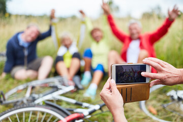 Fotos mit dem Smartphone auf Radtour