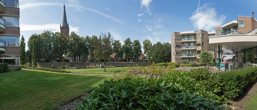 Nijenstede Steenwijk. Netherlands. Church tower. Panorama