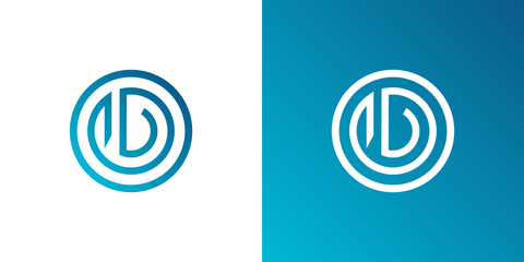 Abstract letter D logo design template. Colorful creative sign. Universal vector icon. Modern logotype symbol