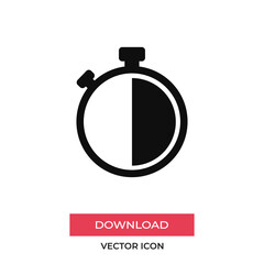 Stopwatch vector icon, simple sign for web site and mobile app.