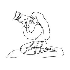 Photography life. Lady photographer. Illustration of photography.