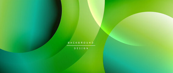 Circle modern geometric abstract background with liquid gradients