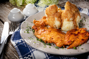 Fried chicken breast.