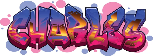  Charles Naam Tekst Graffiti Word Design © MindGem