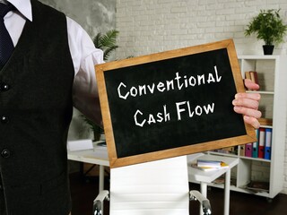 Business concept meaning Conventional Cash Flow with inscription on the piece of paper.
