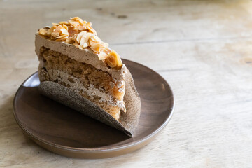 Pattern almonds coffee cake