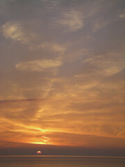 Sunset with no filter over the Lake Shinji Shimane Japan