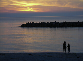 Sunset with no filter over the Lake Shinji Shimane Japan