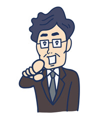 中年男性の上半身