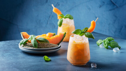 Sweet summer liquor with melon