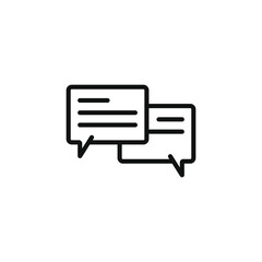 Simple icon of a chatting with outline style design