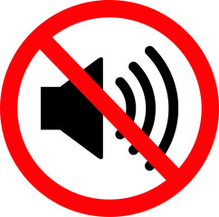 No horn sound honing keep silence warning sign vector