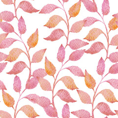 spring pink leaves pattern