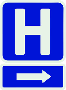 H hospital medical center vector Sign