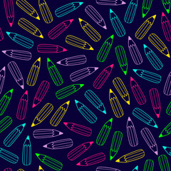 Pencil Doodle Seamless Pattern-09